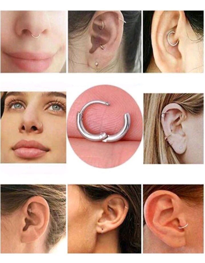 Piercing earrings en acier inoxydable neuf 