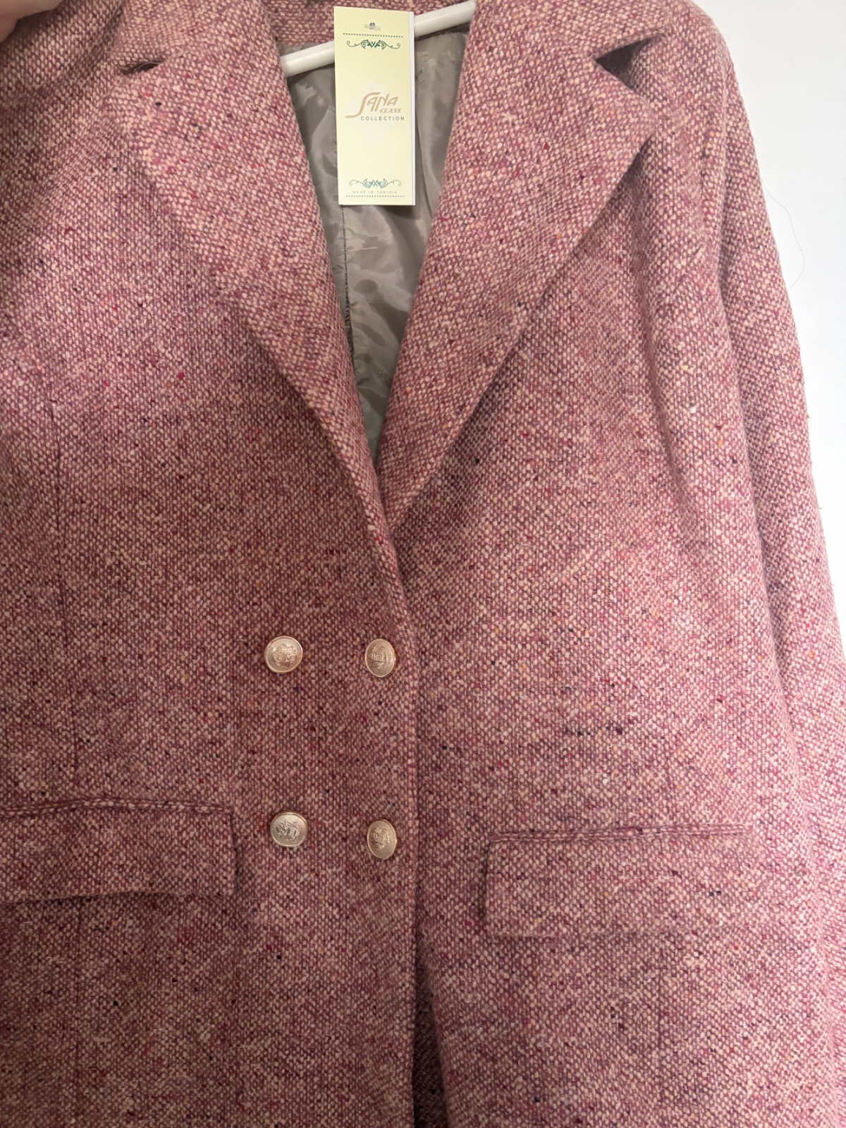 Veste manteau neuf avec étiquette, couleur rose