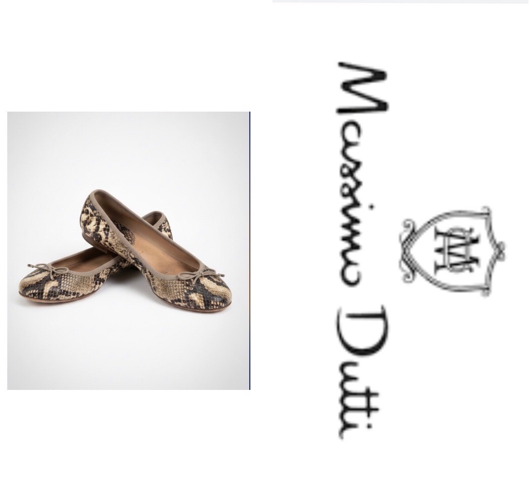 Ballerines Massimo Dutti imprimé Serpent en trés bonne état