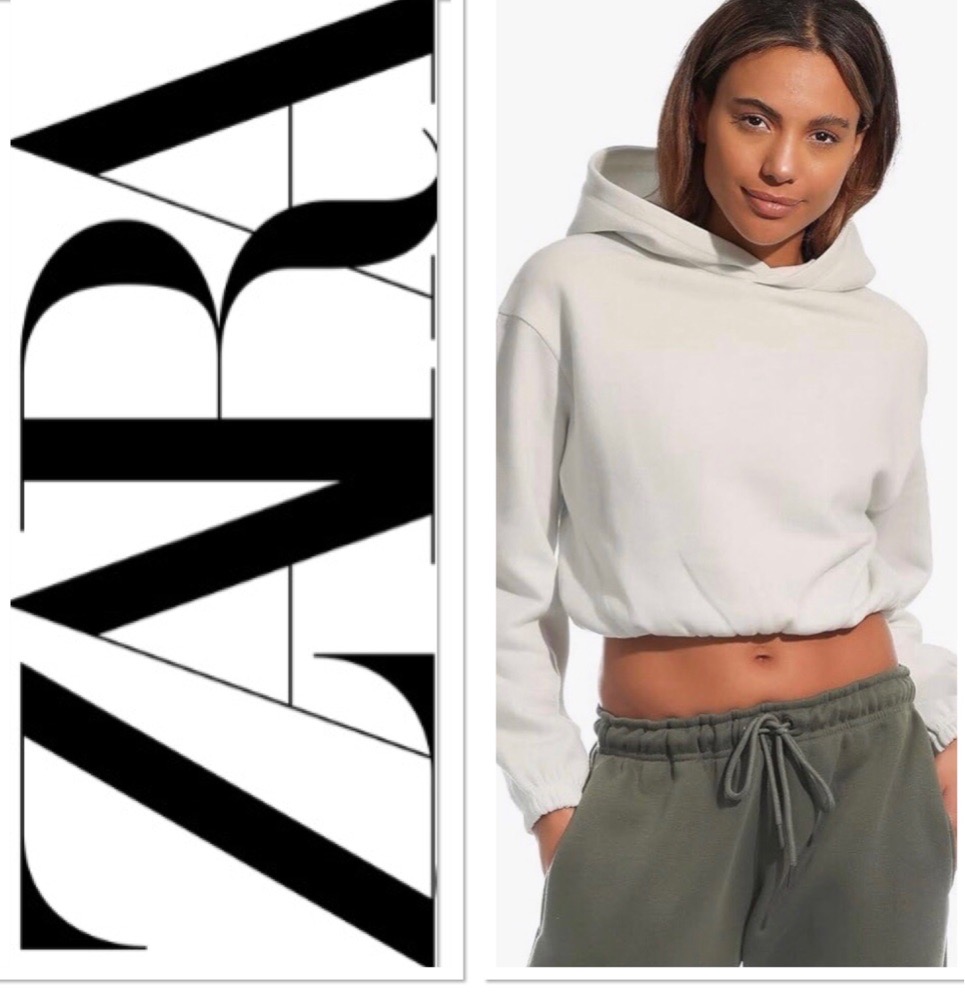 Un joli sweat à capuche cout blanc Zara presque neuf 🤍🤍