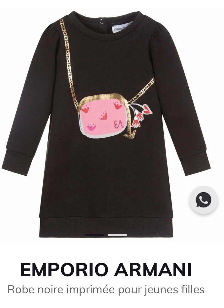 Robe Emporio Armani pour fille 24 mois 