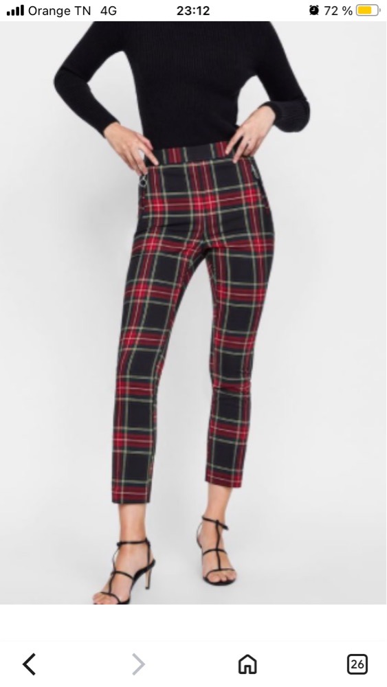 Pantalon a carreaux ZARA