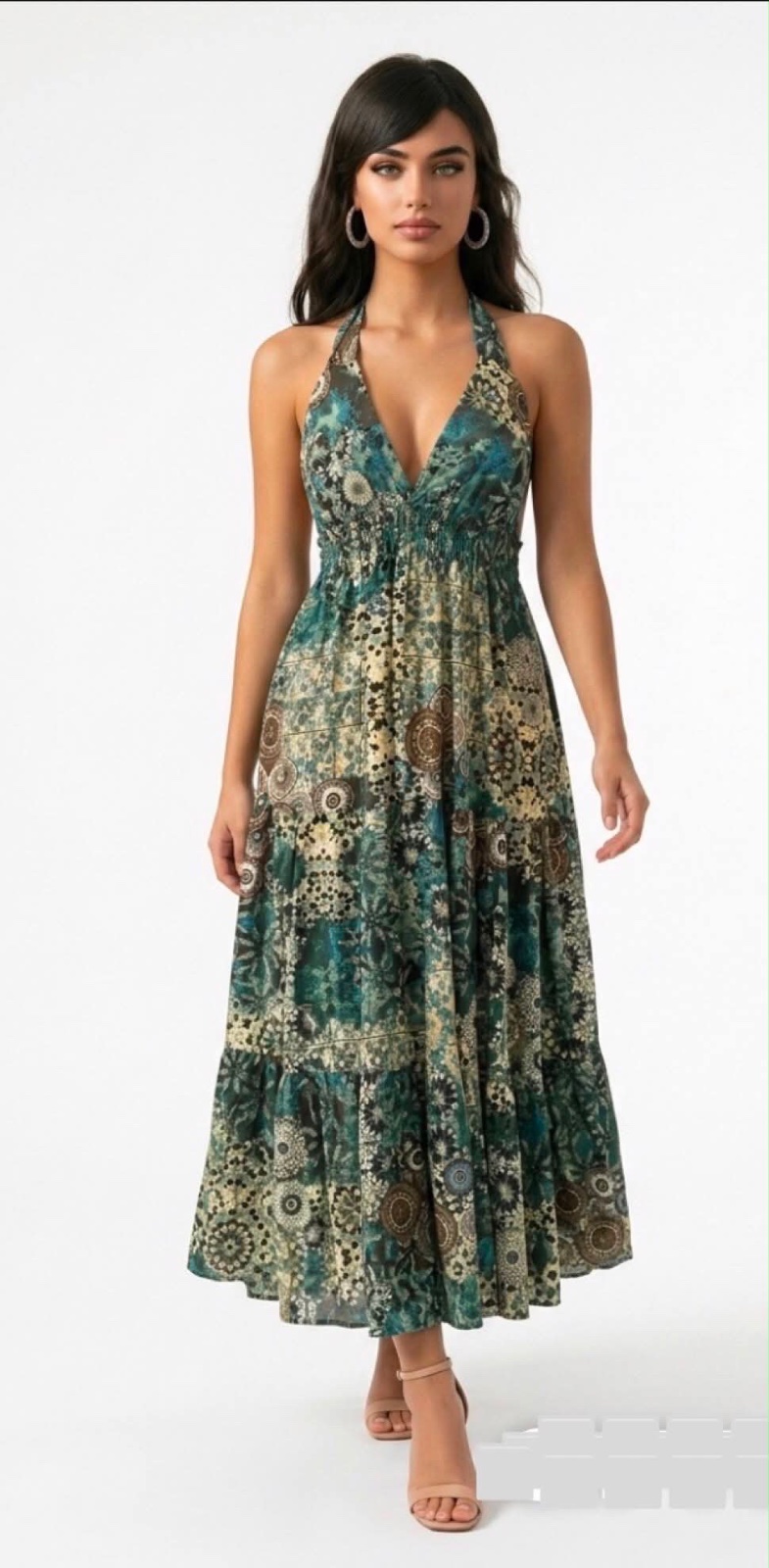 Robe longue bohème en cotton italienne 👗