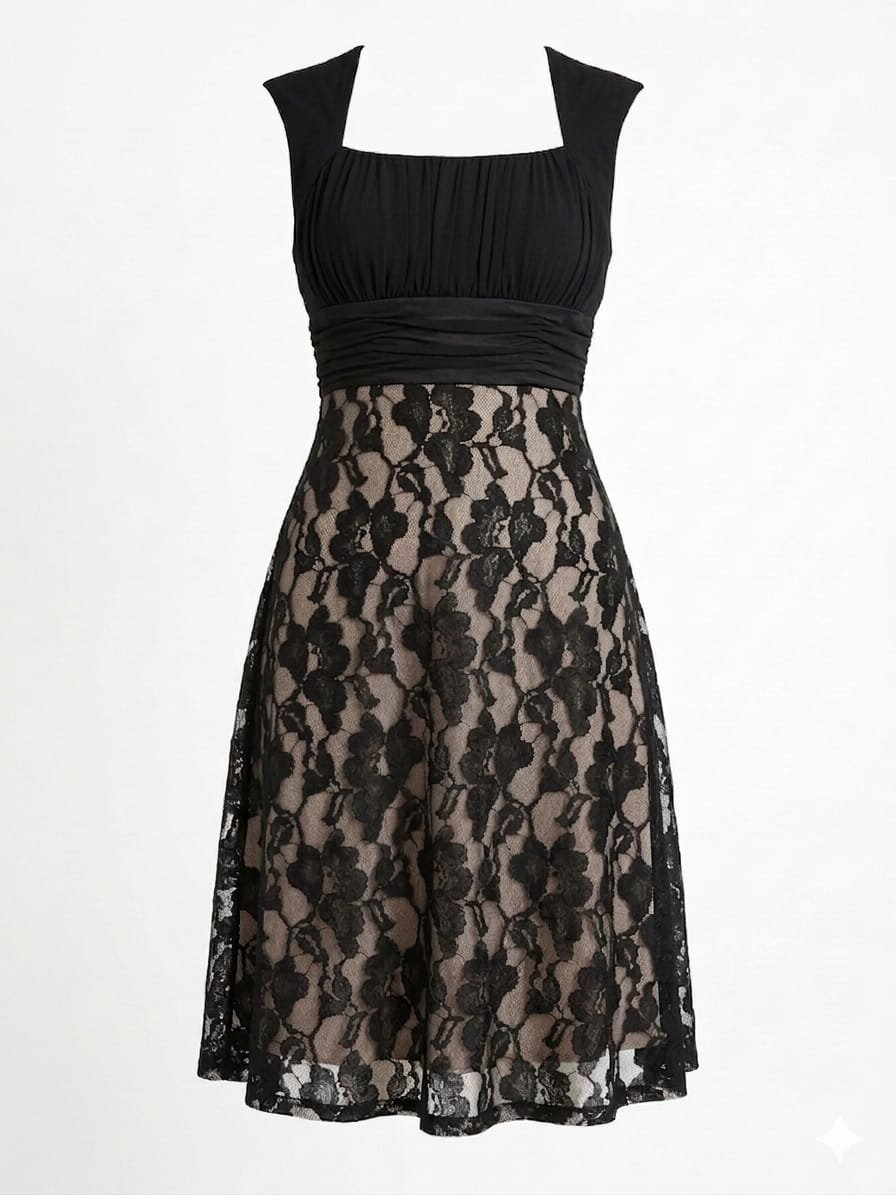 Black lace dress 
