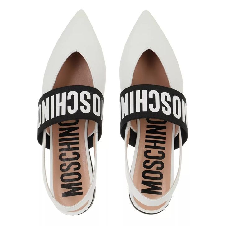✨️✨️Moschino Scarpad Em Mh63/05 Vitello Bianco  Ballerine