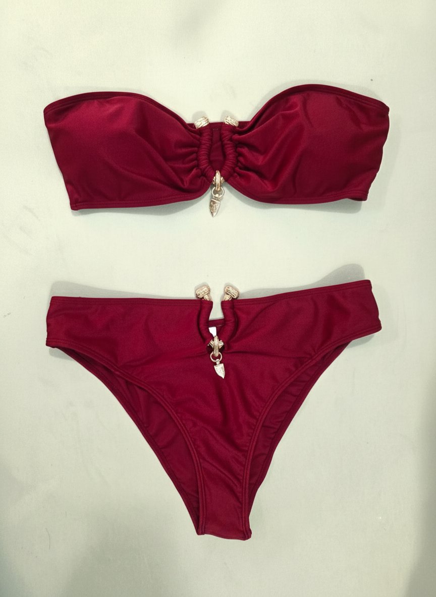 Set bikini rouge bordeaux  stylé 🔥💋🐚