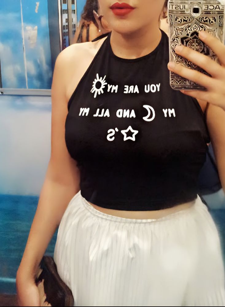 Crop top with quote