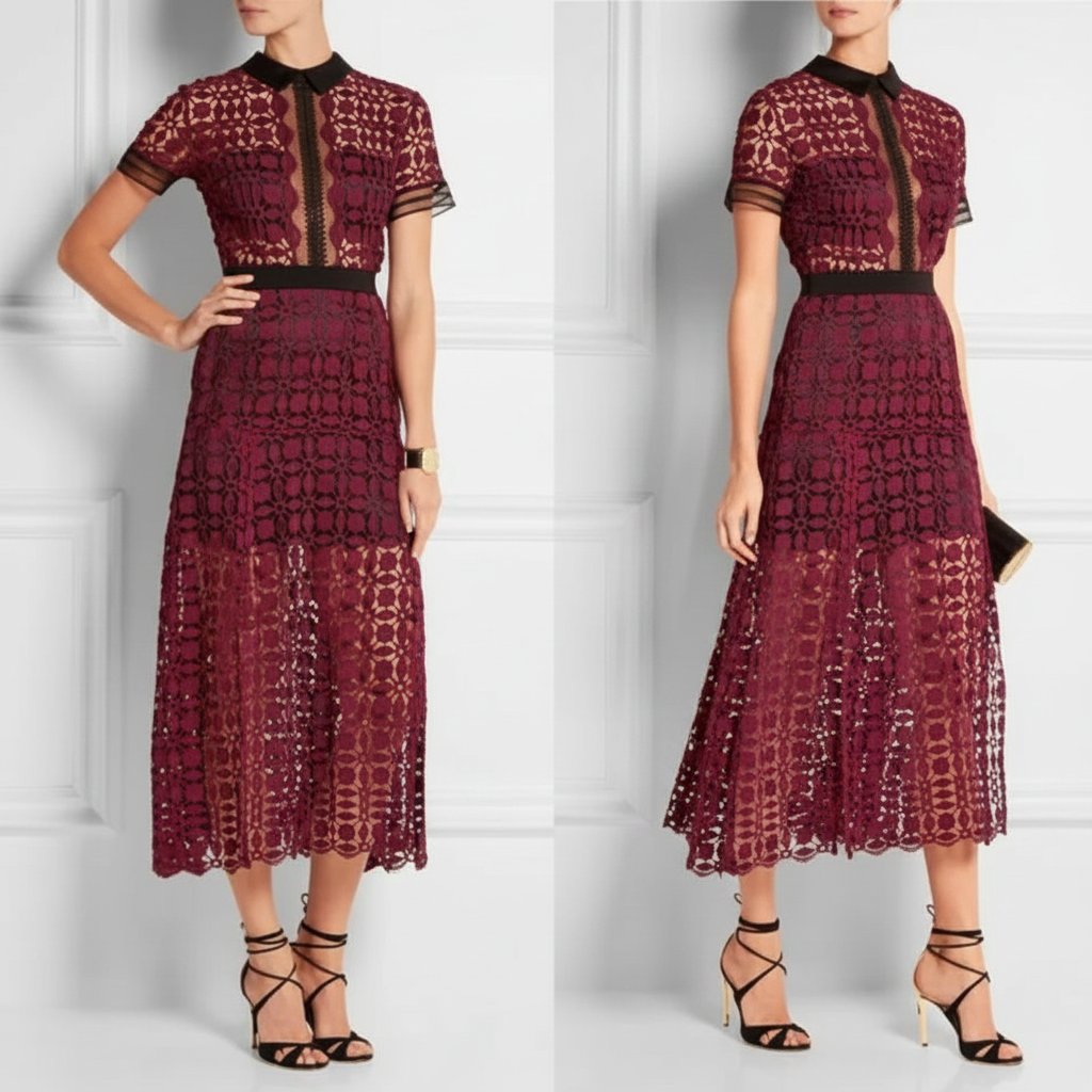 Robe stylée guipure 