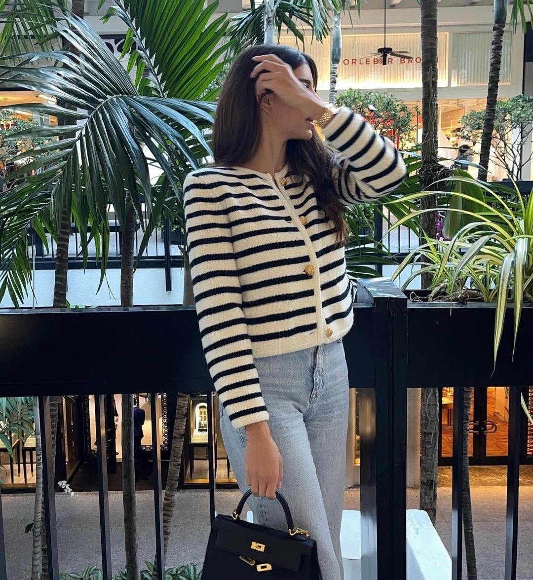 Cardigan rayé mango