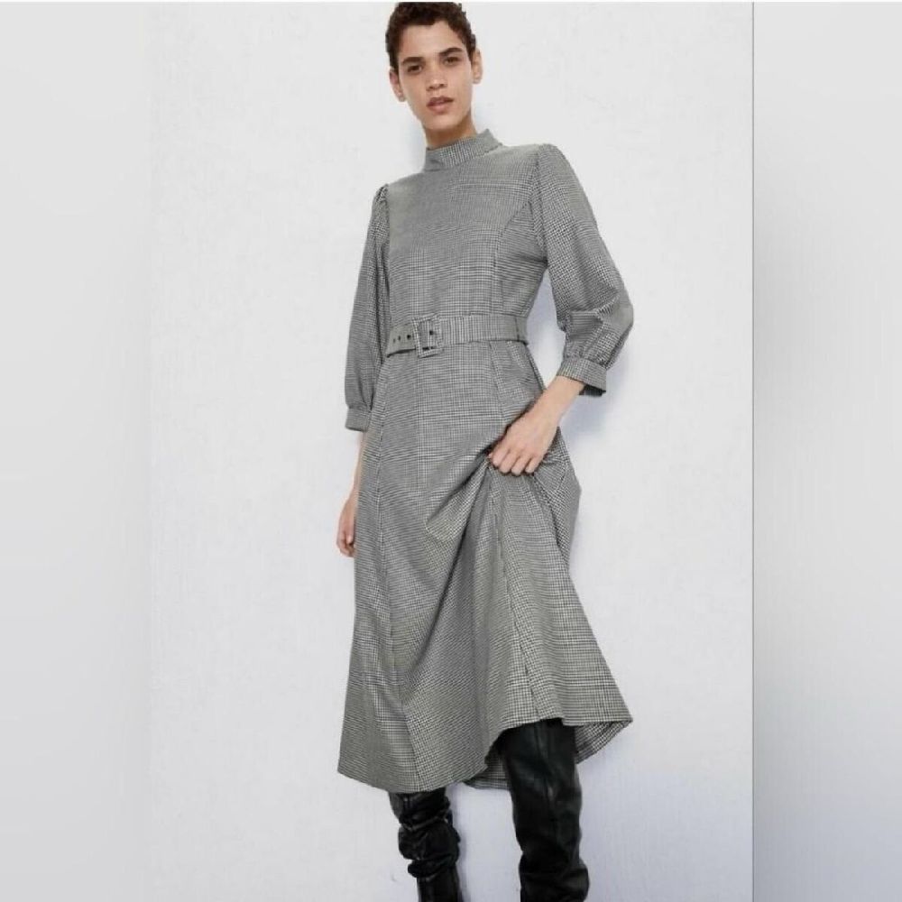 robe zara pied de poule 