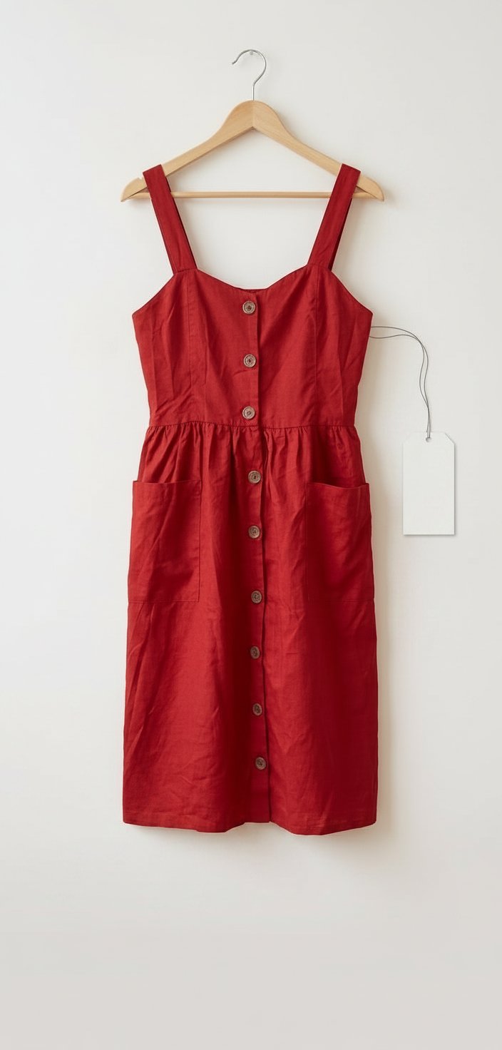 Midi dress with pockets