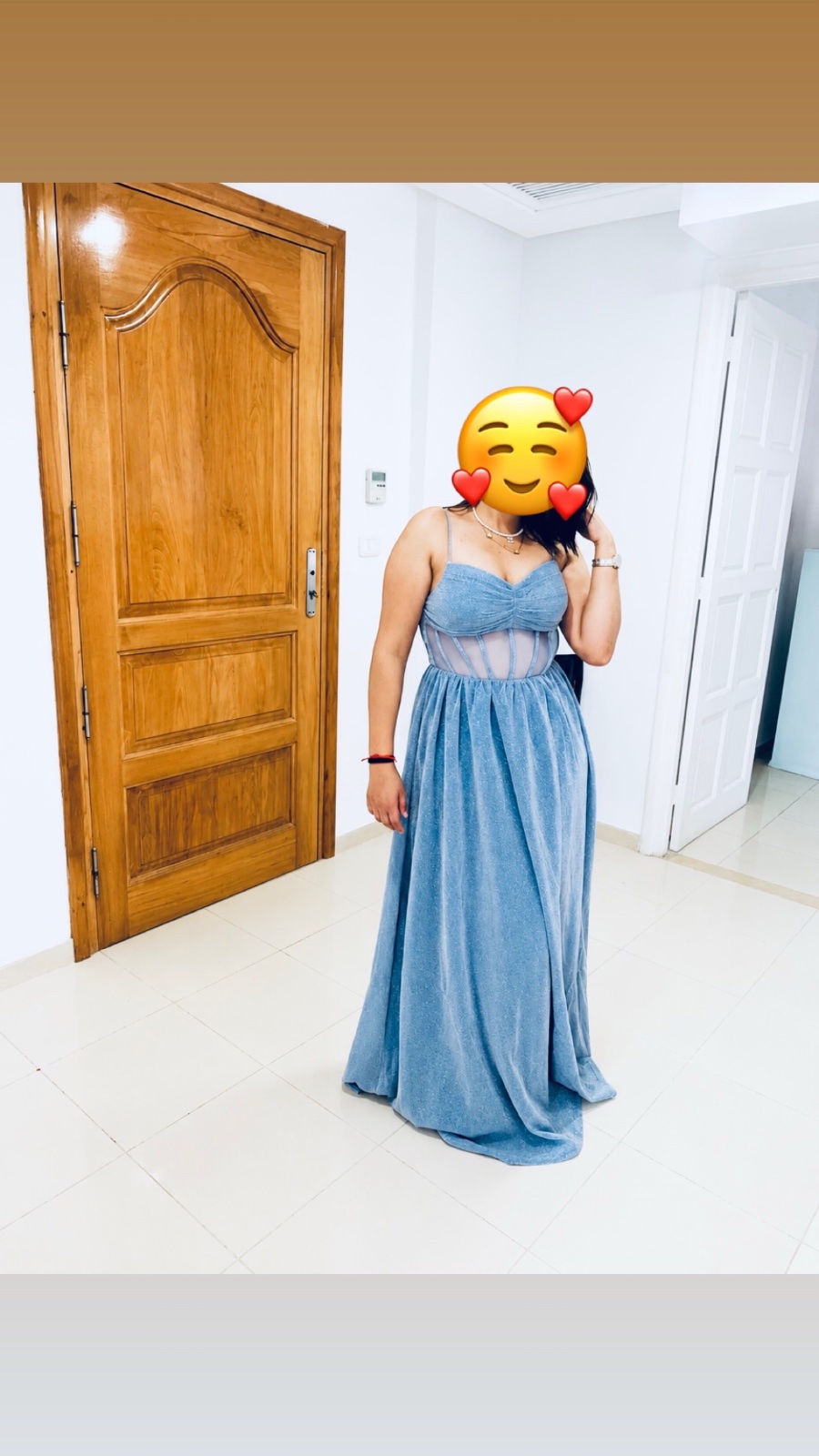 Robe soire bleu 