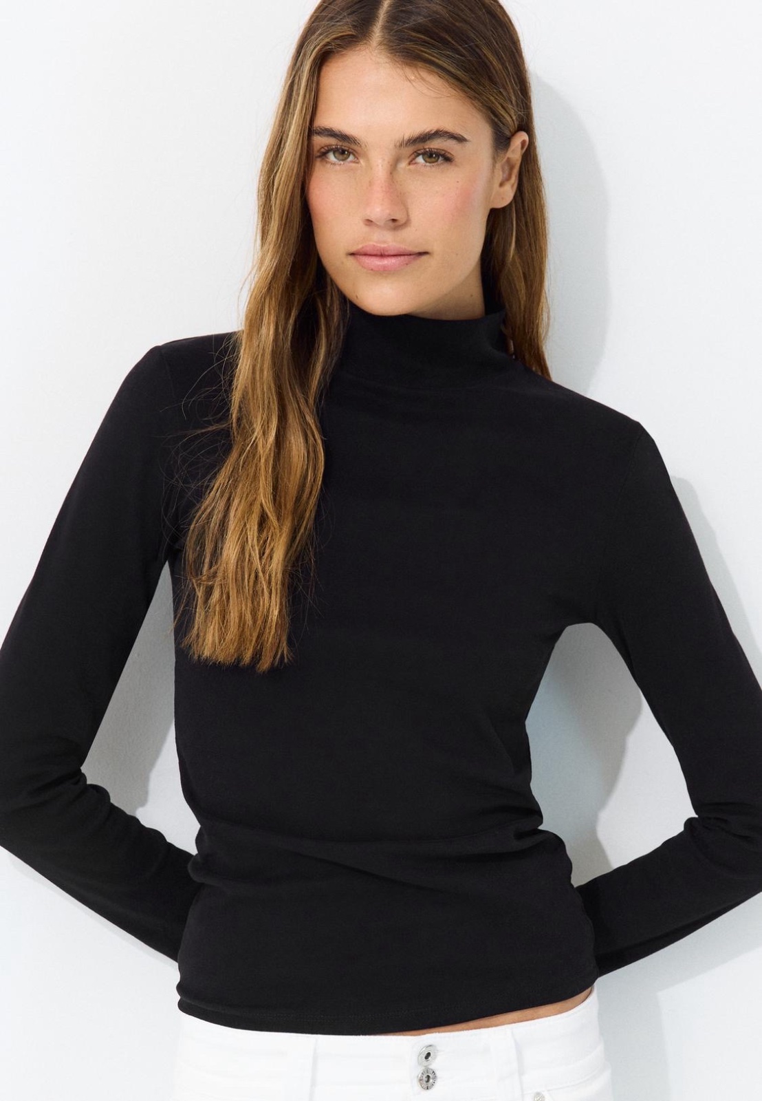 Col roulé noir Stradivarius Taille XS Bon état