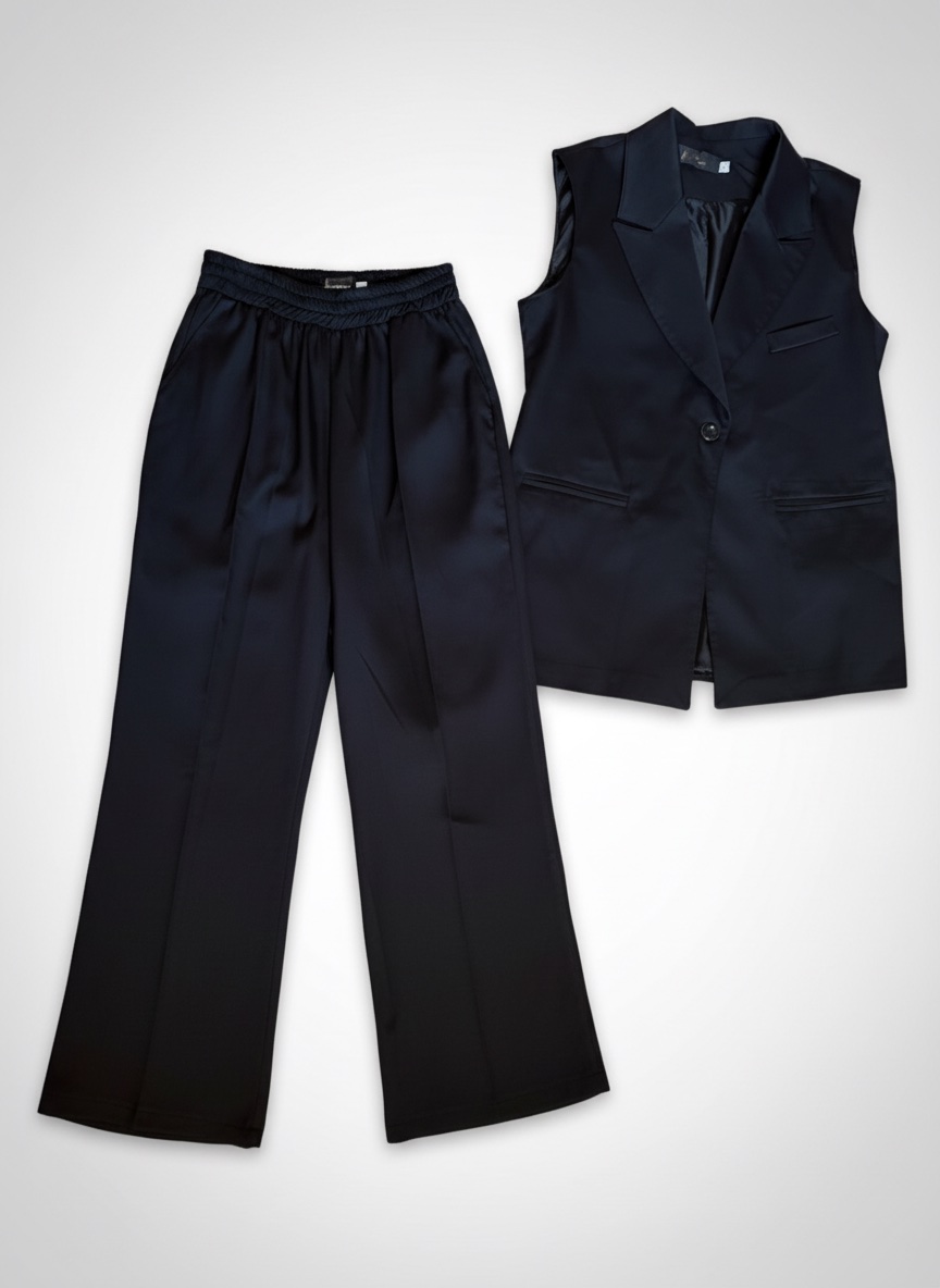 Ensemble blazer sans manches et pantlon