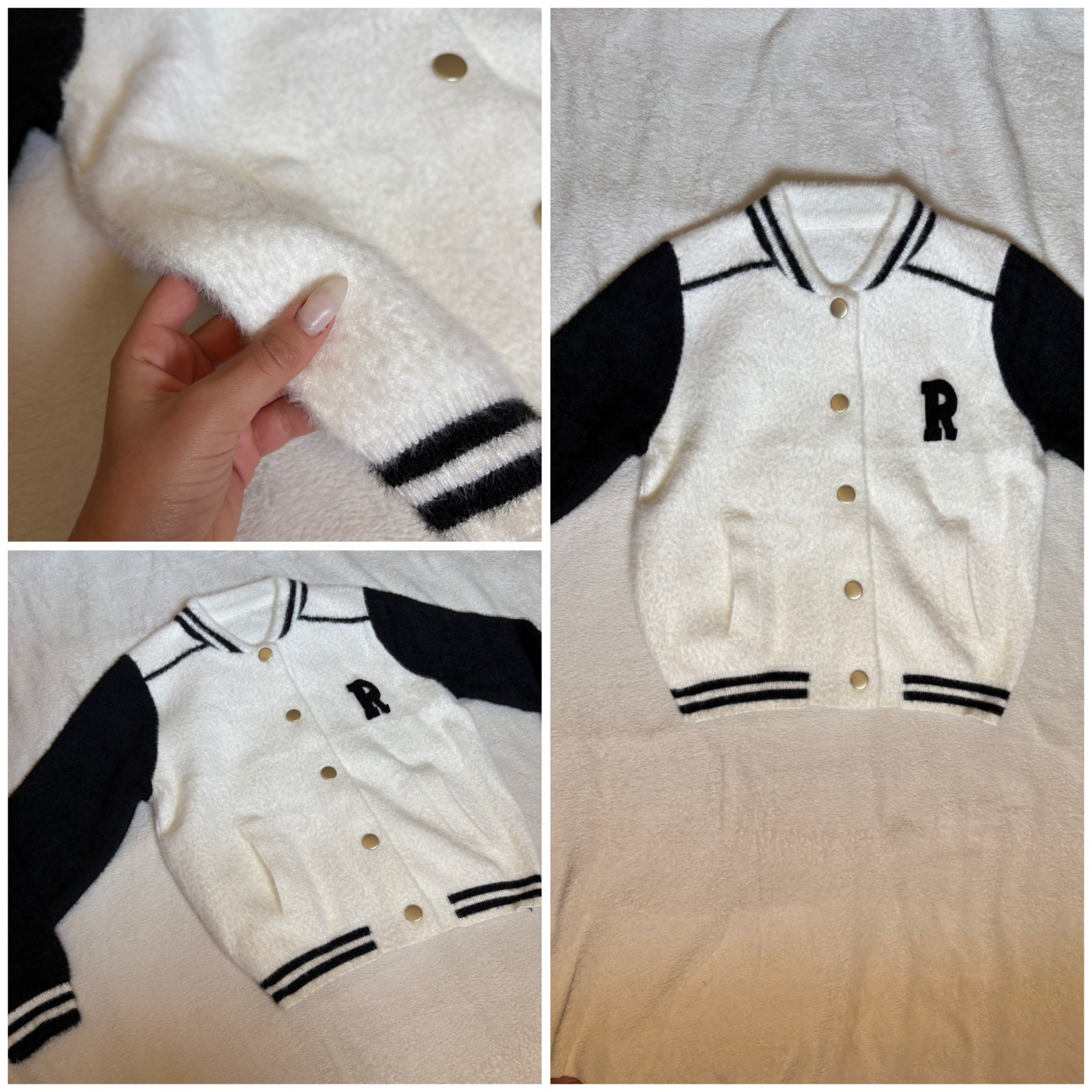 Pull avec des bouttoms fluffy 