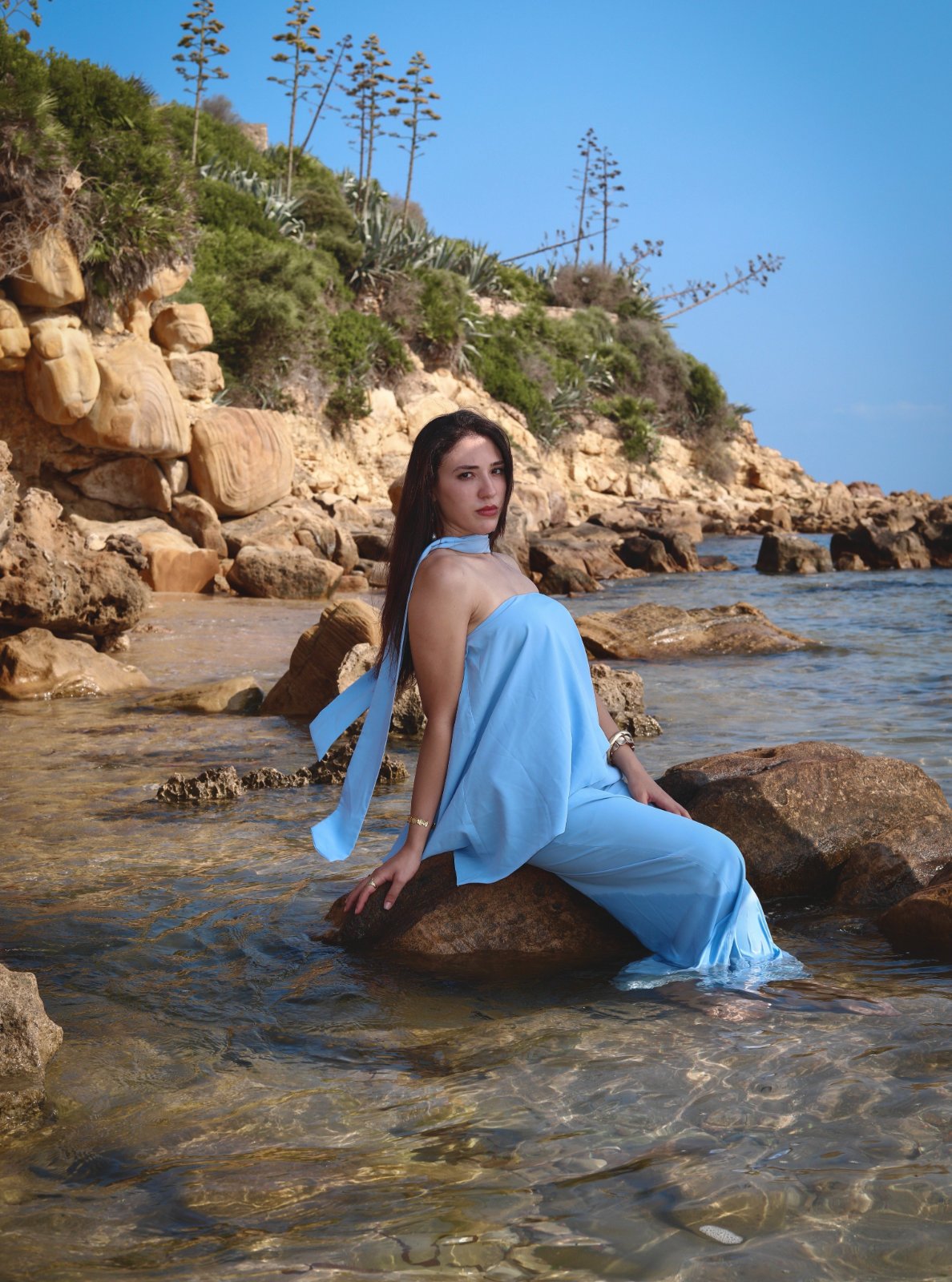 Ensemble Fluide Bleu Ciel