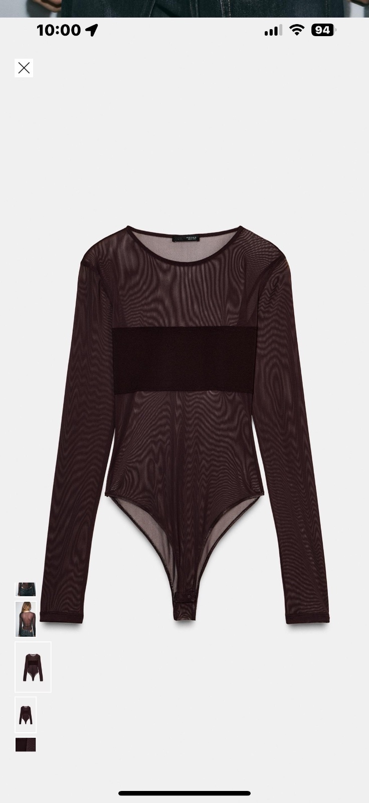 Body zara transparant