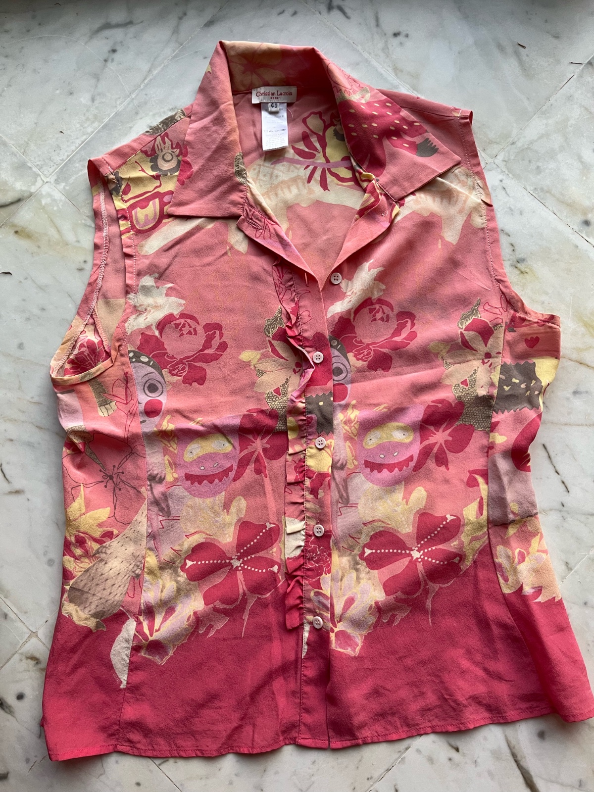 Ensemble chemise avec jupe en soie