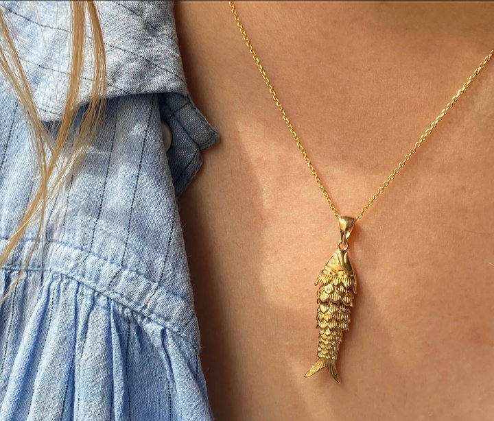 Collier poisson acier inoxydable 