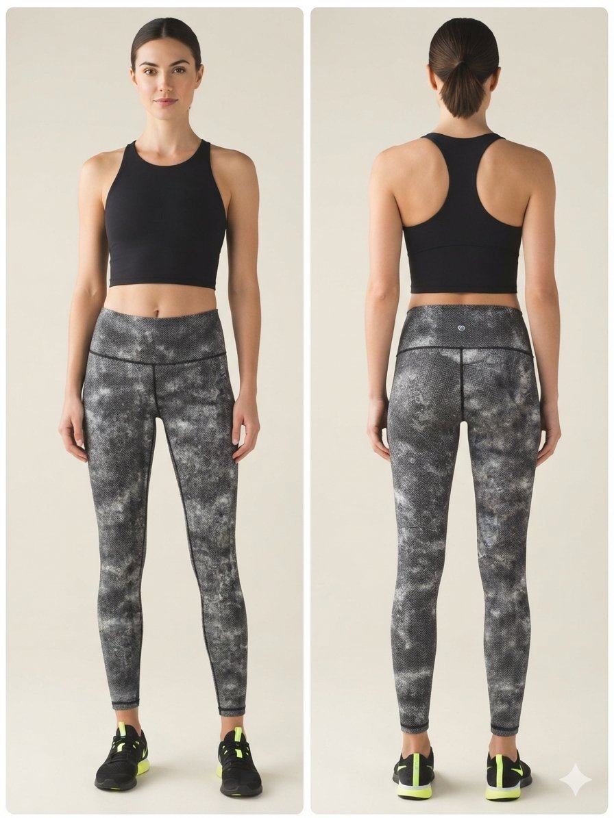 LuluLemon Mid-Rise Fitness Leggings 