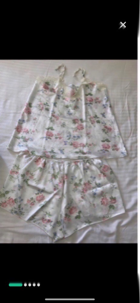 Pyjama fleuri satin de soie