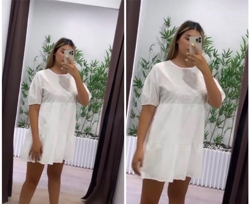 Robe blanche boderie anglaise