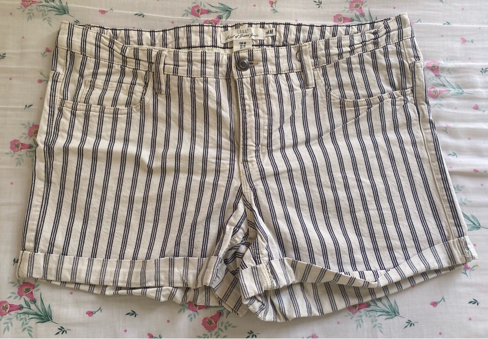 Short jeans noir & blanc 
