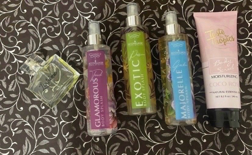 Lot de 3 brumes ecovillage & body scrub & parfum l'extreme 