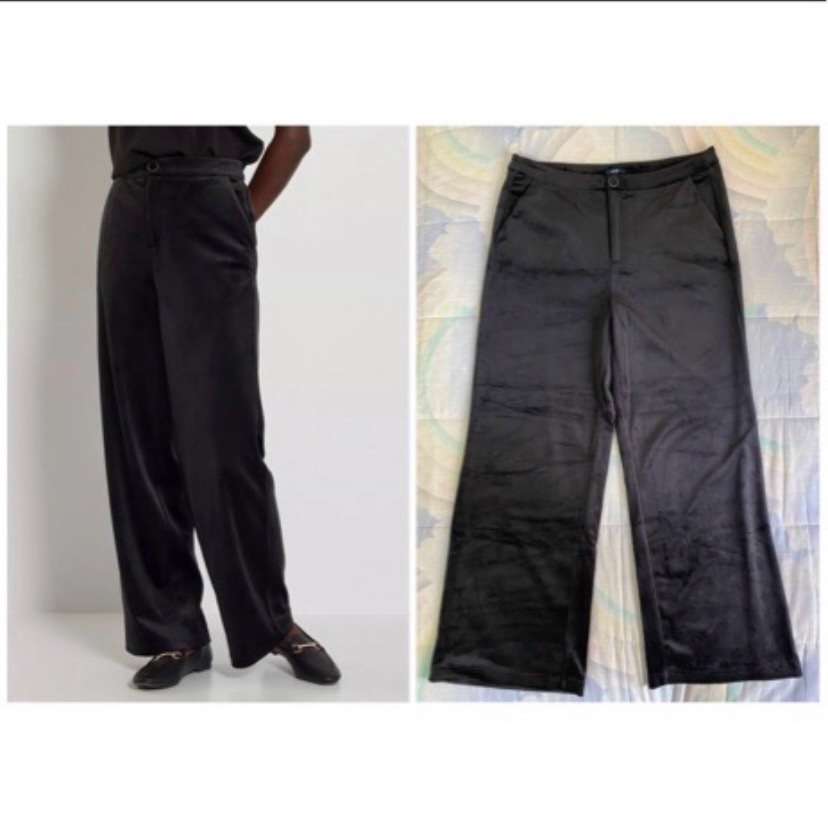 Pantalon noir large en valours