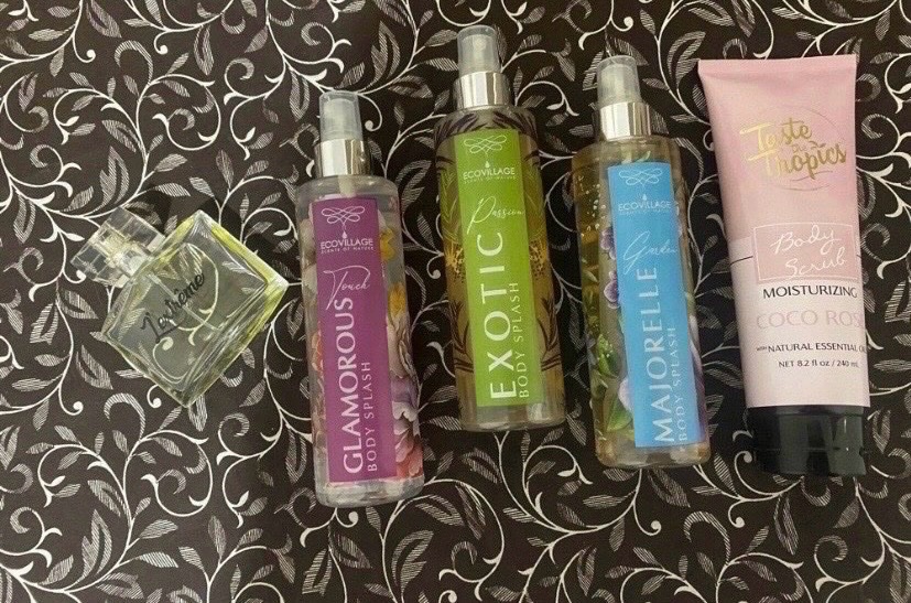 Lot de 3 brumes ecovillage & body scrub & parfum l'extreme 
