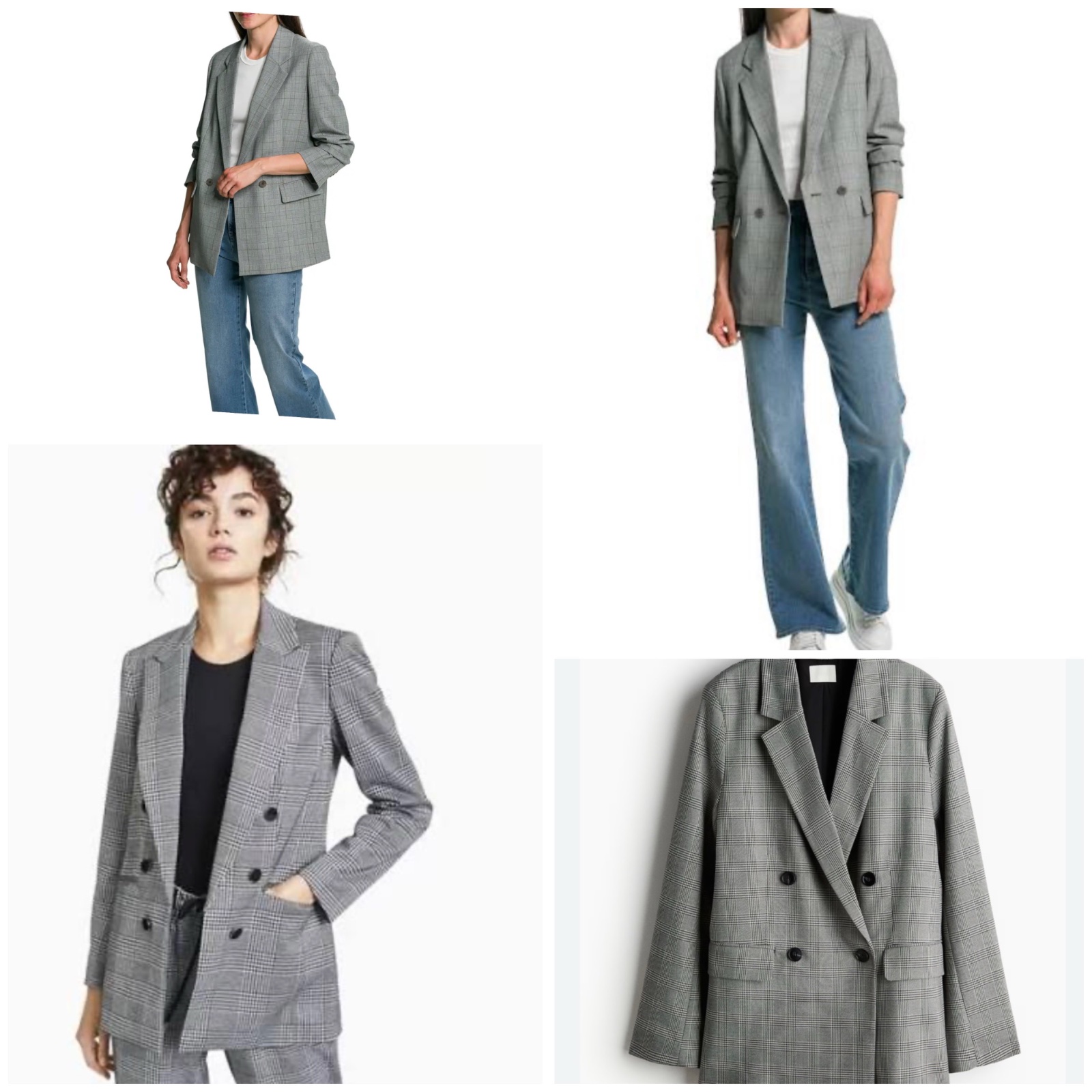 Blazer a carreaux gris 