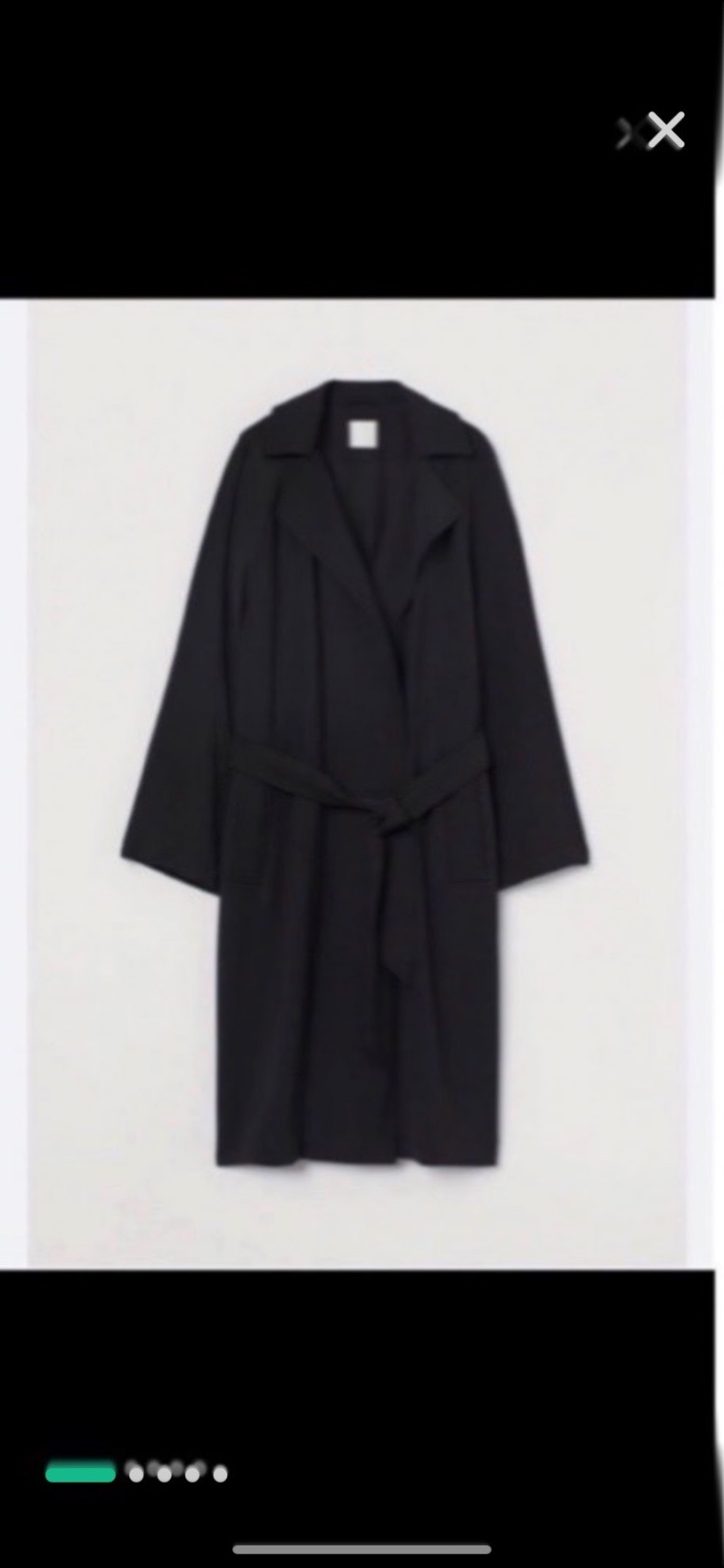 Trensh noir avec 2 poches