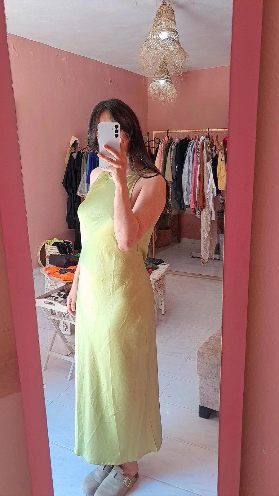 Robe en satin 