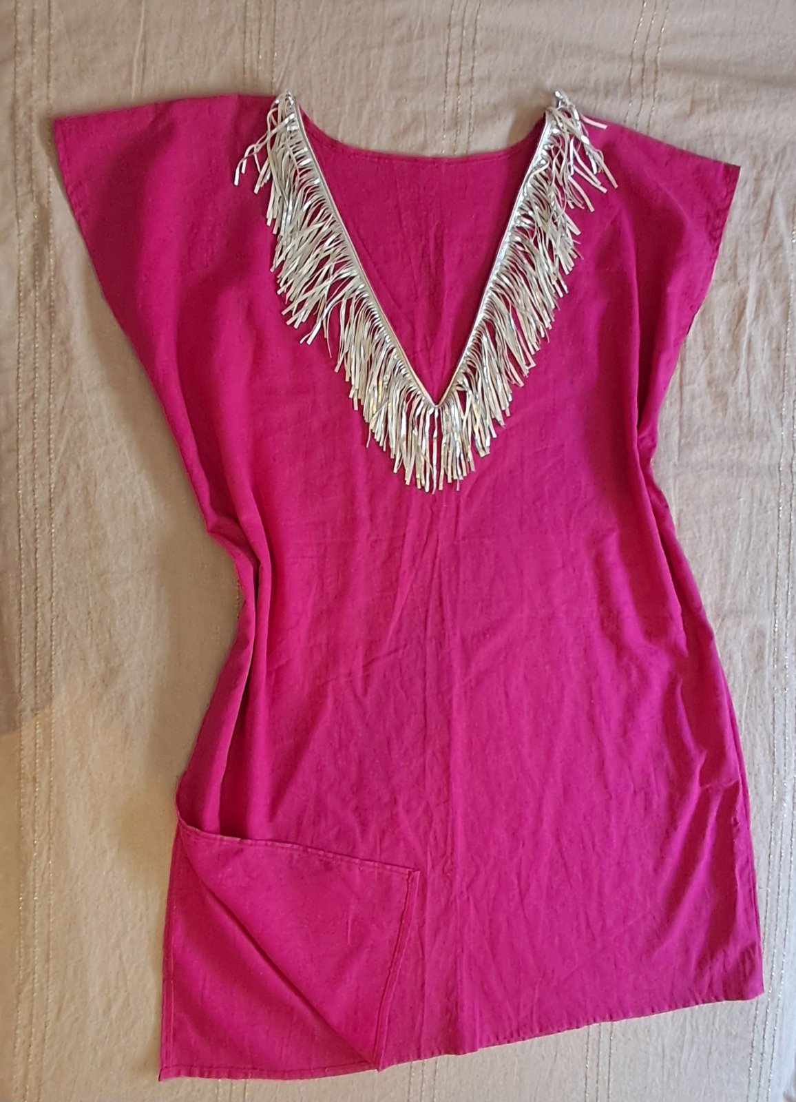 Robe en lin rose