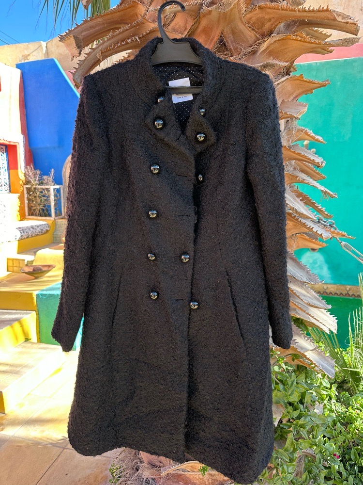 manteau croisé en Tweed Moschino