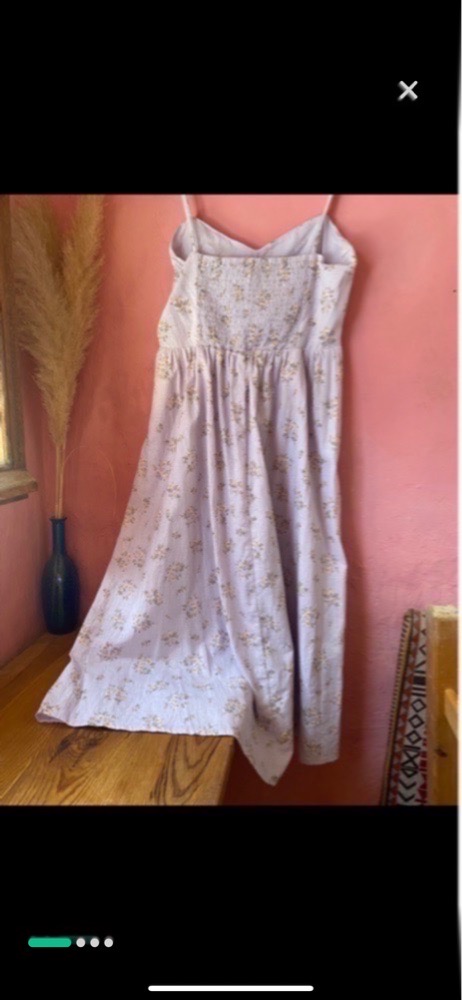 Jolie robe mi longue en coton 