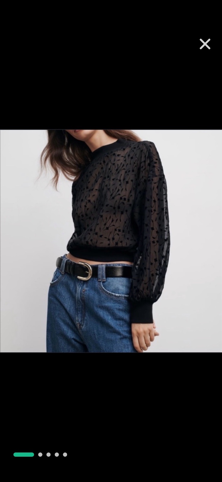 Blouse transparente, zara 