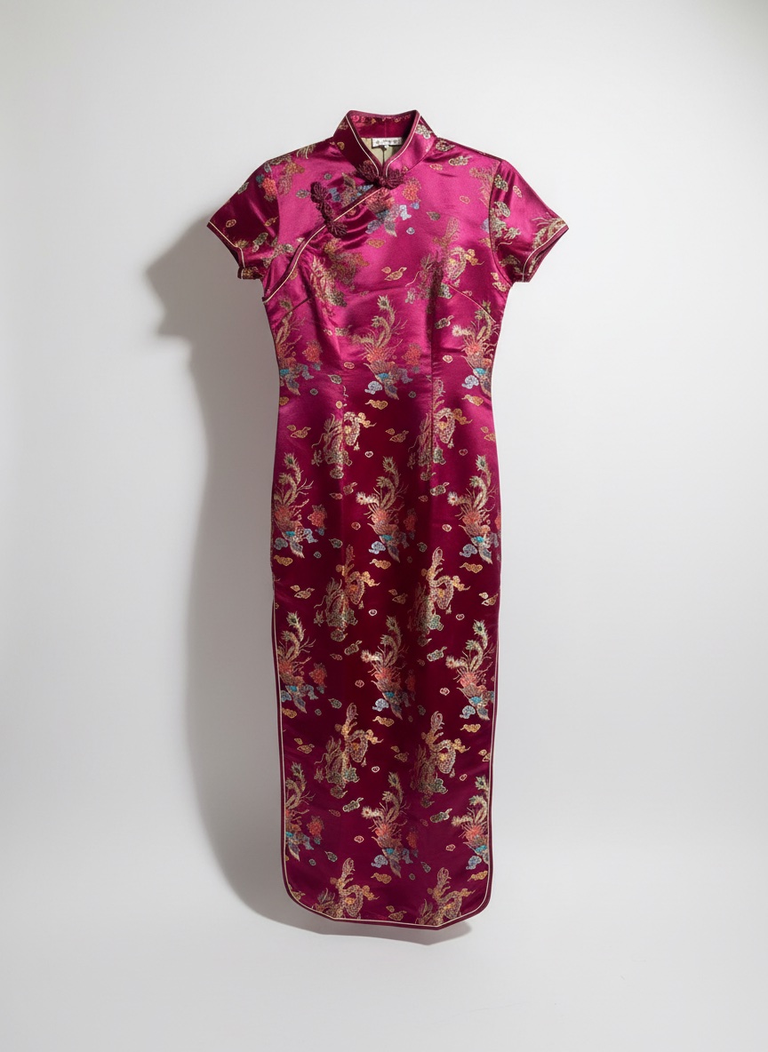 Robe asiatique avec deux fentes