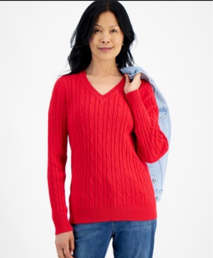 Jolie pull rouge cerise 