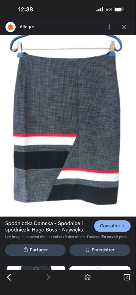 Jupe mi longue hugo boss 