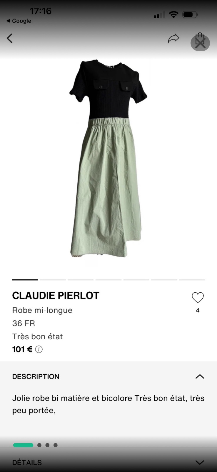 Jolie robe claudie pierlot 