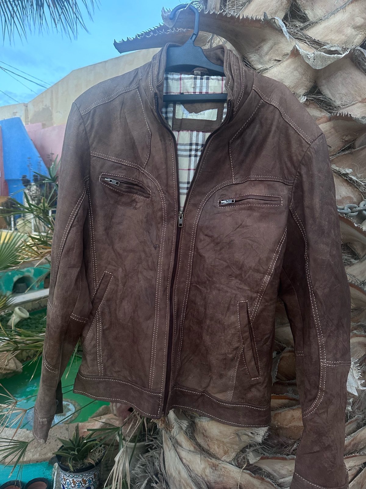Veste en cuire Burberry veste réservée