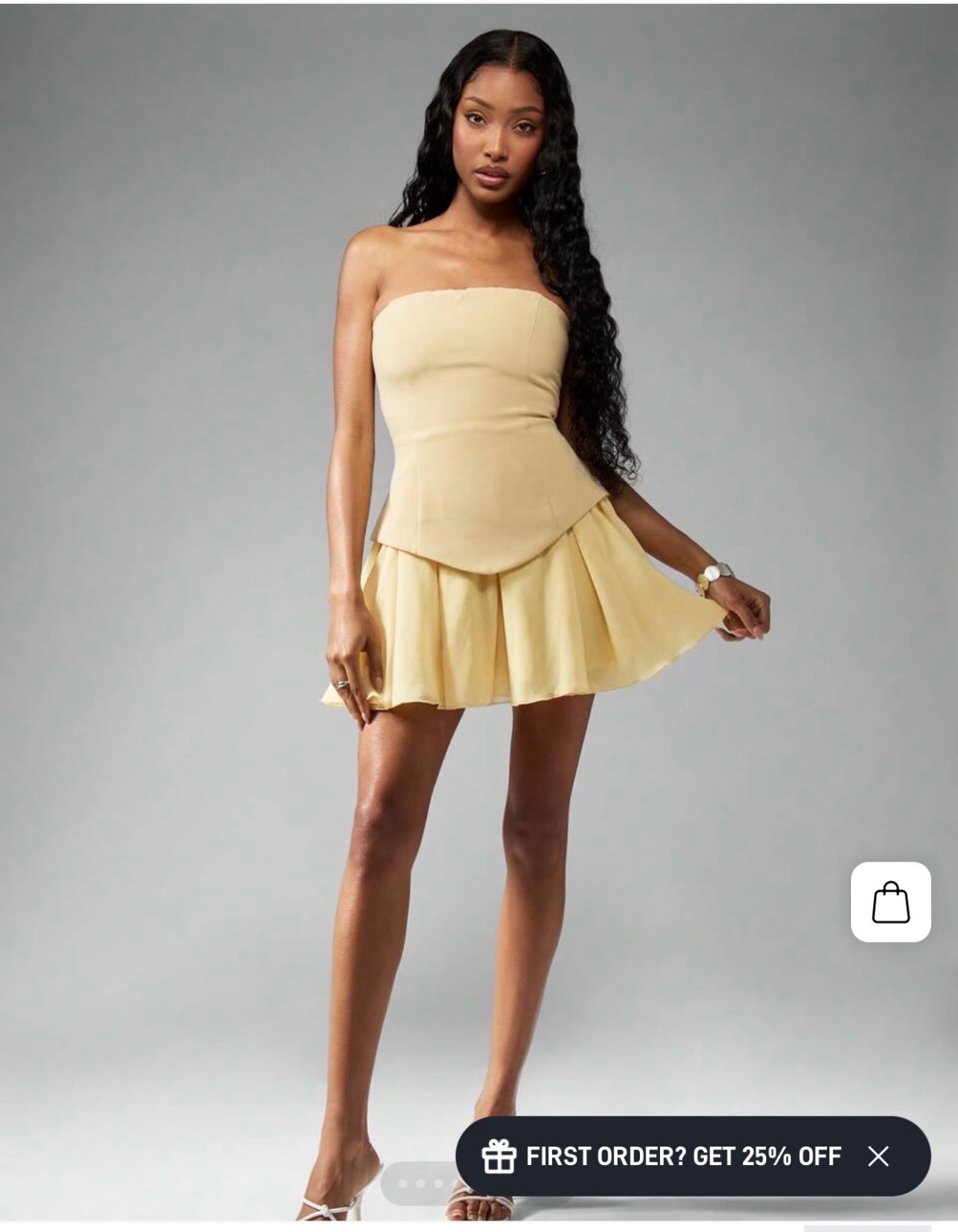 Jolie robe  missguided  jaune beure 