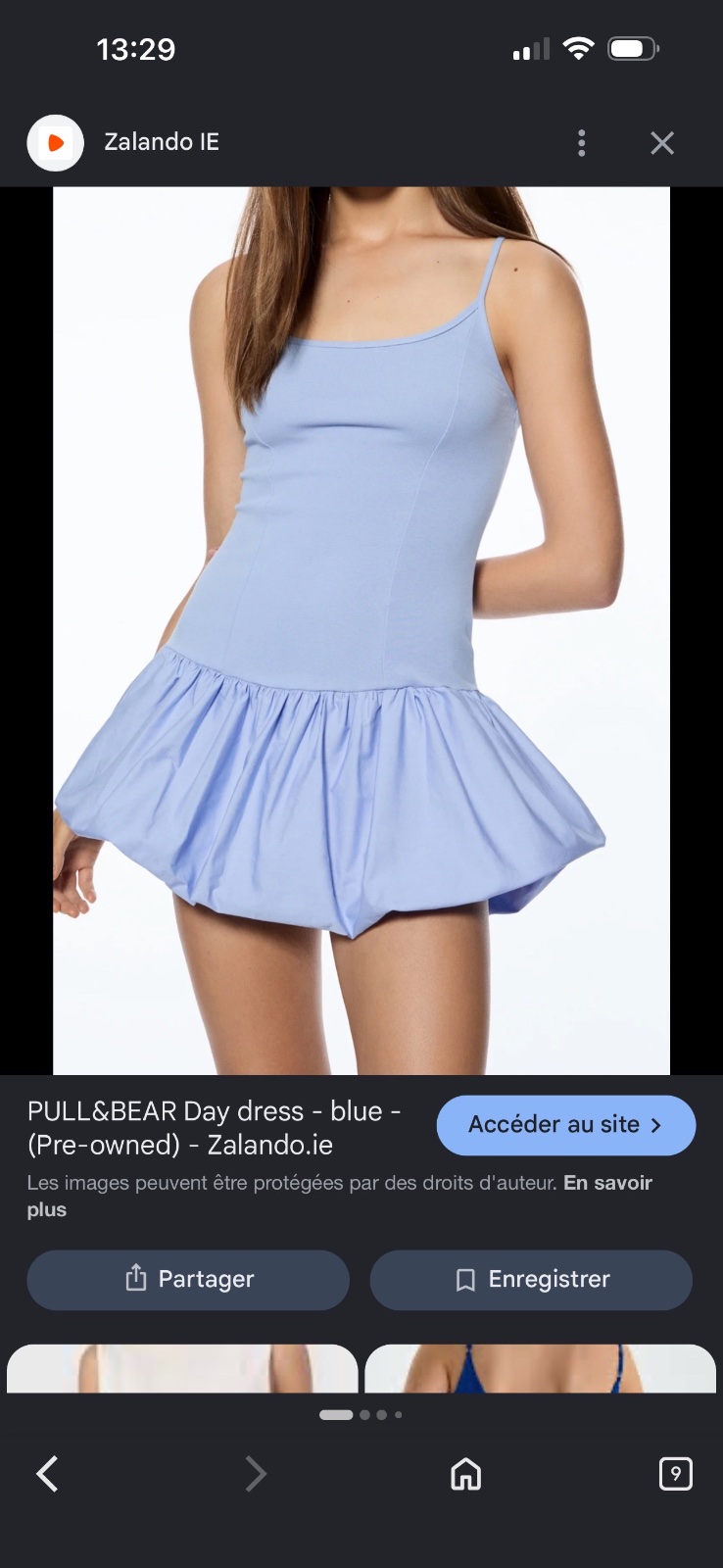 Jolie robe boule conton et lin 