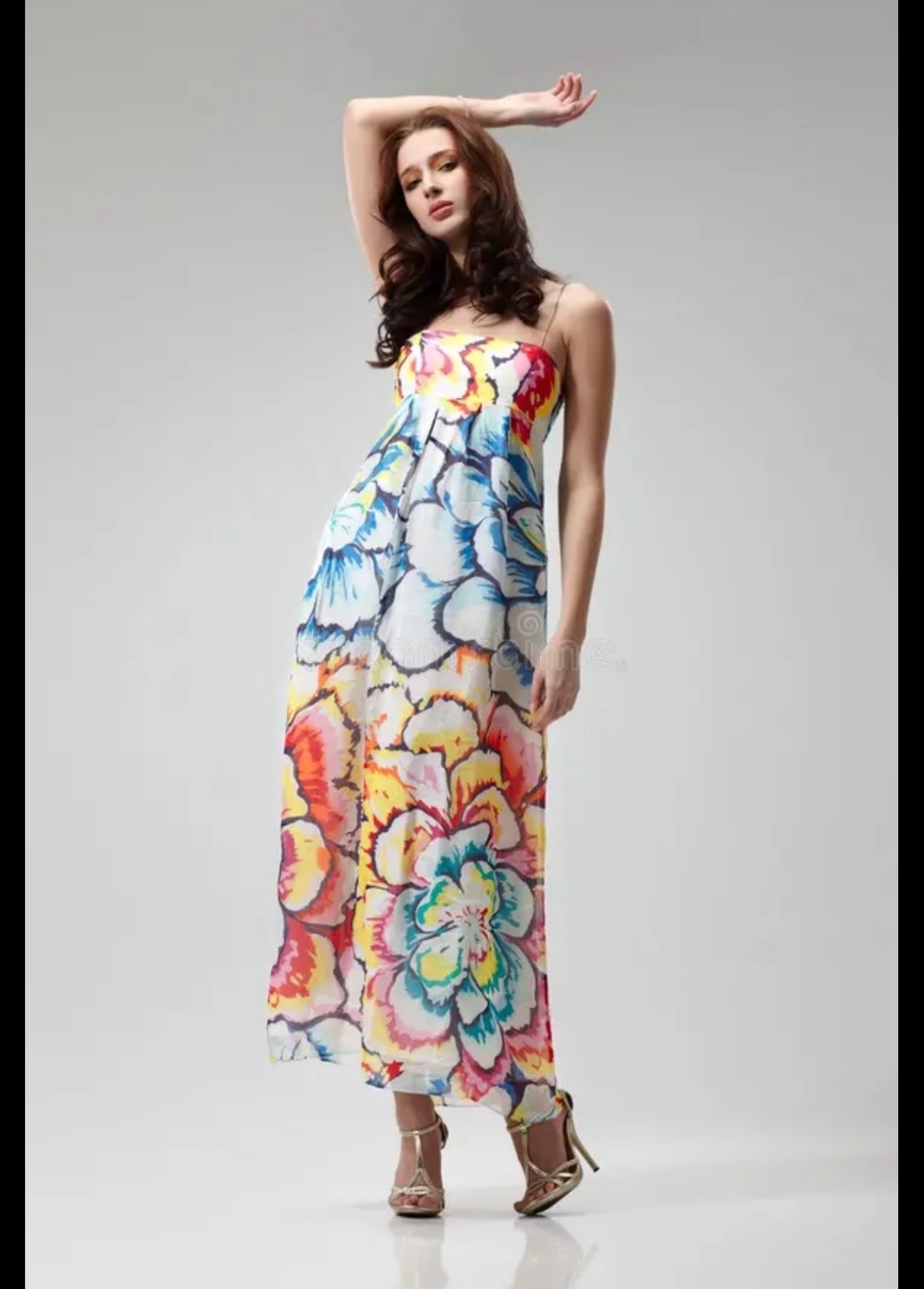 Robe longue en soie Zara