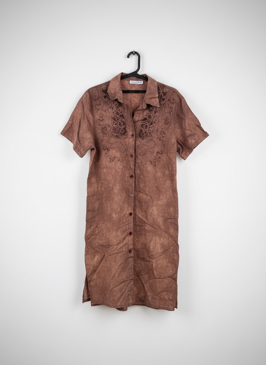 Robe en lin broder