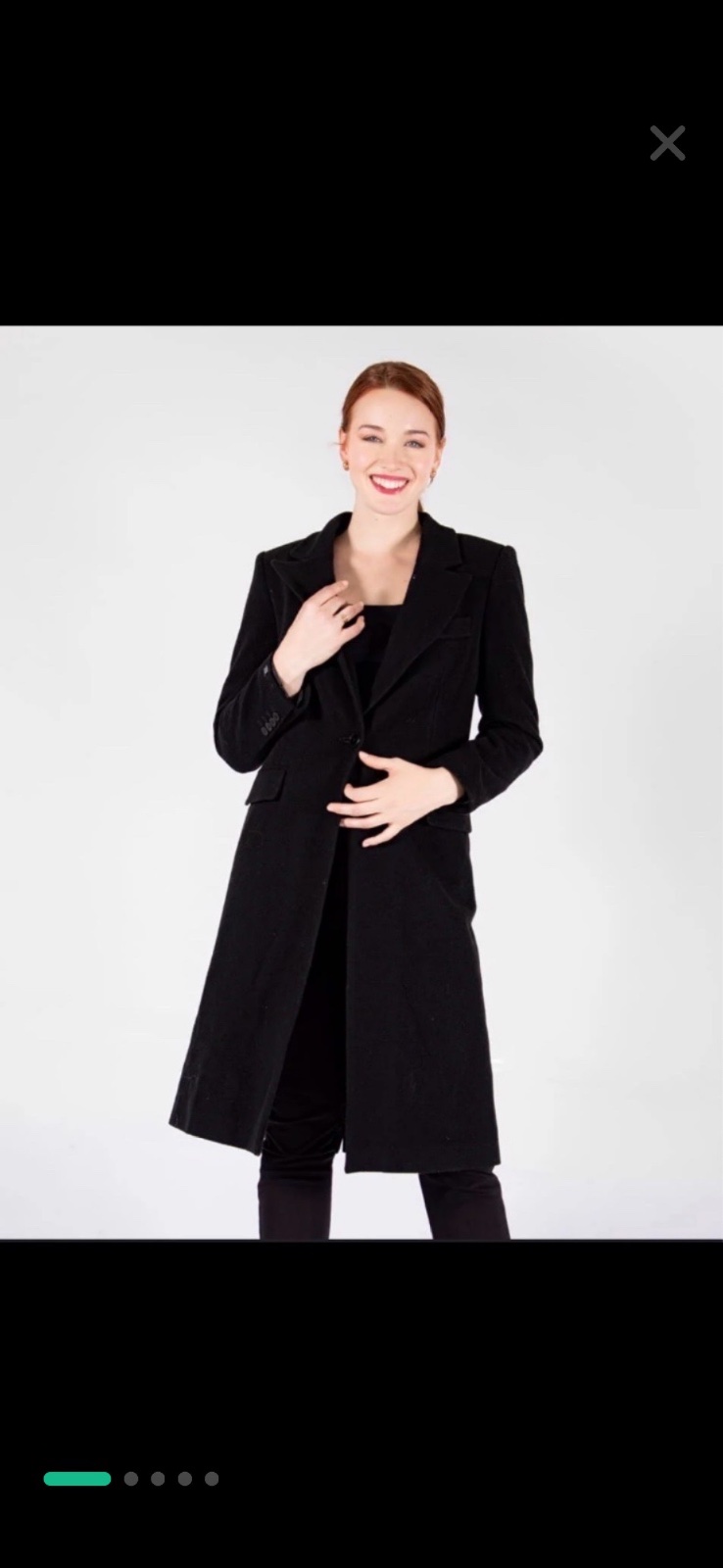 Jolie manteau noir chic avec ceinture 