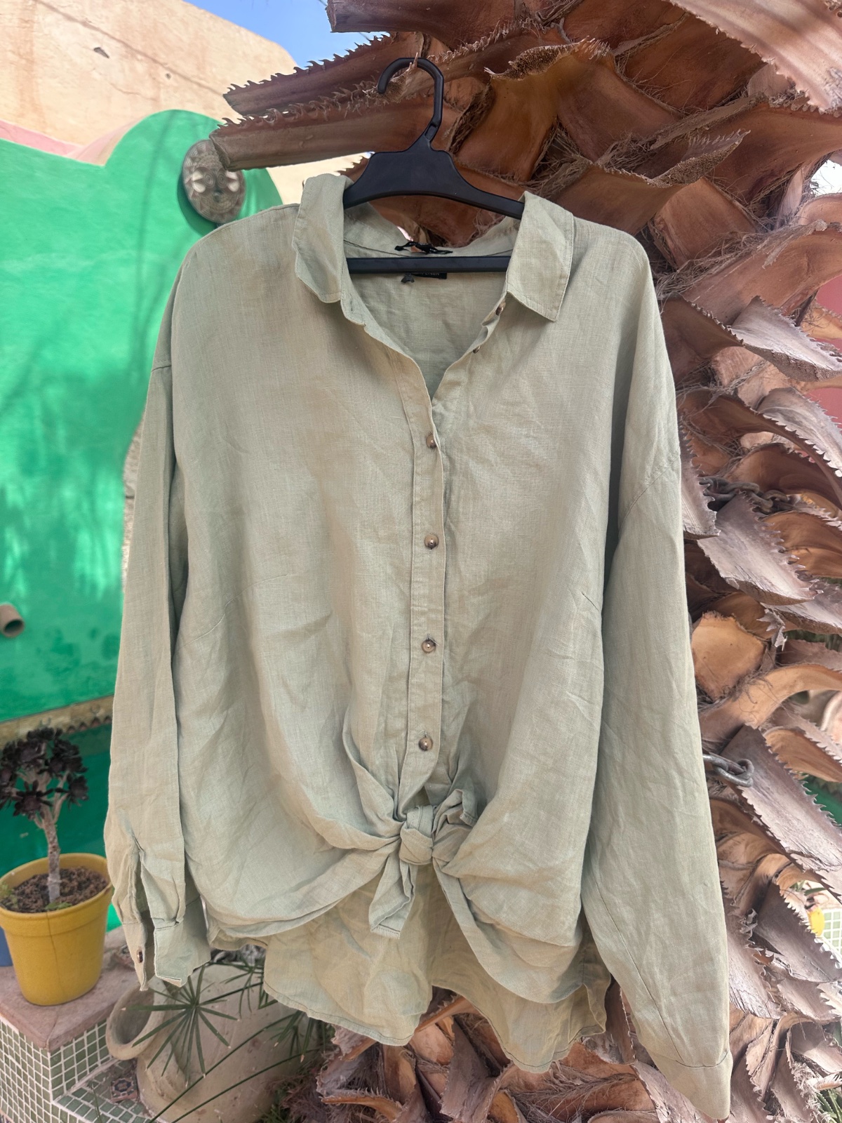 Chemise en lin oversize