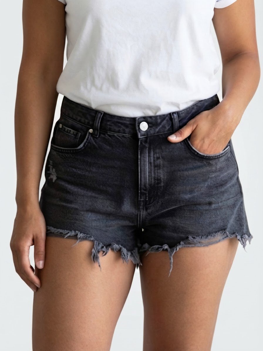 Shorts jean noir