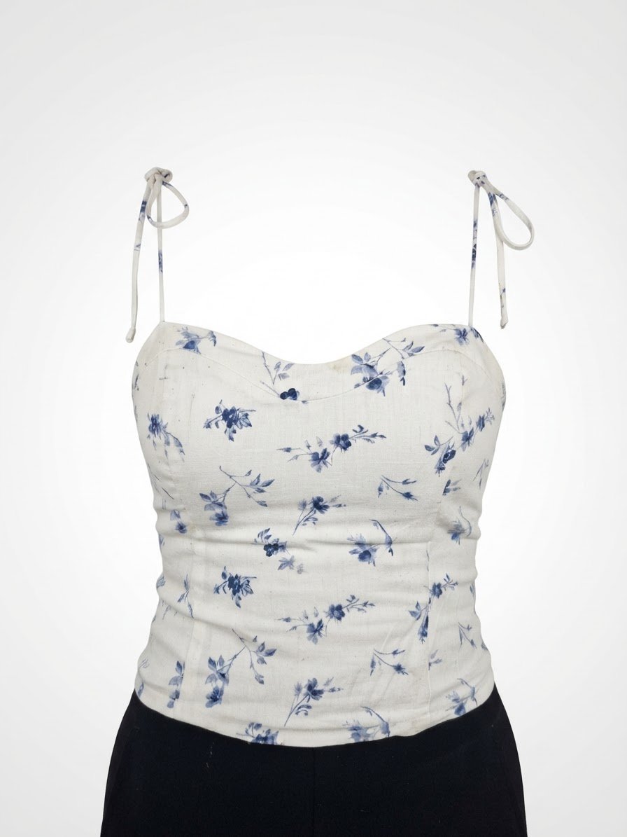 Top corsage fleuri à bretelles à nouer – Abercrombie & Fitch
